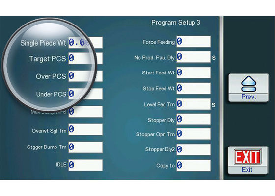 Compte de la machine de pesage de Multihead